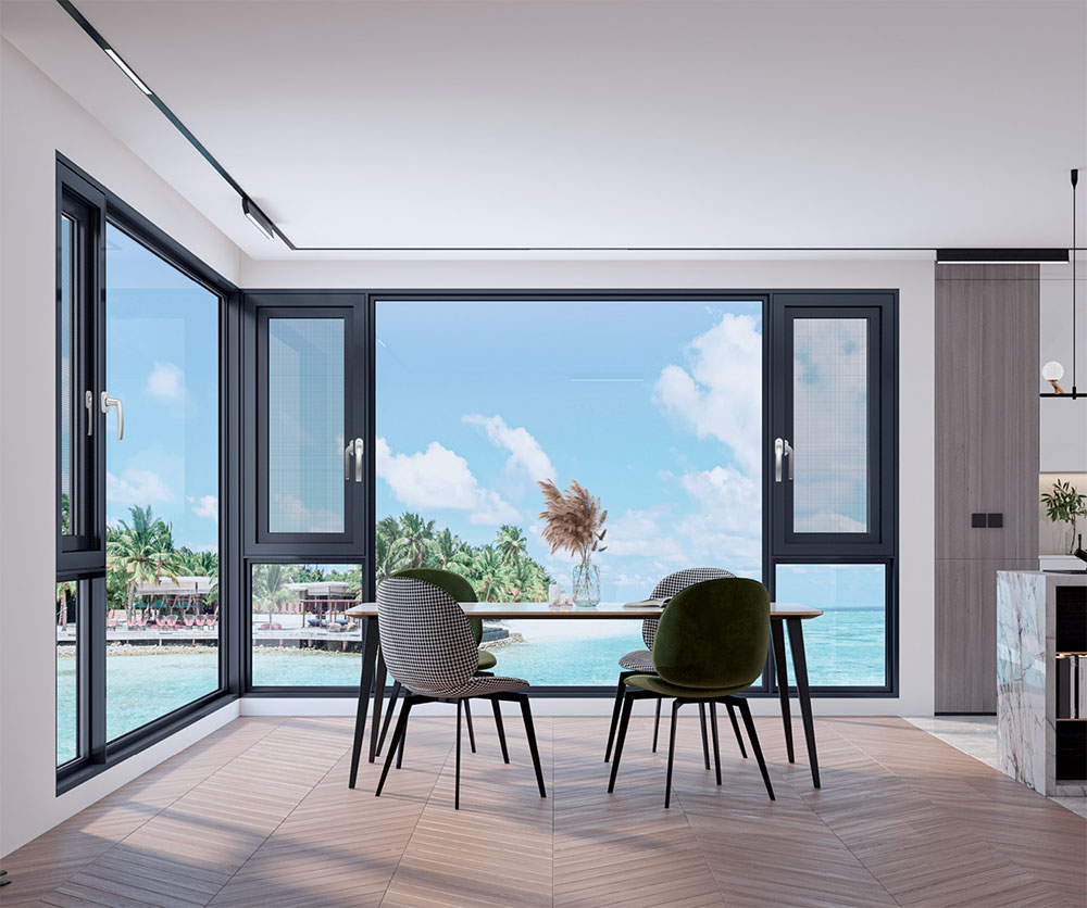 116 断桥窗纱一体外开窗